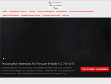 Tablet Screenshot of hairextensionsaustintexas.net